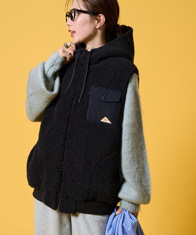 KELTY × FREAK'S STORE / 女裝 刷毛絨連帽背心（日本聯名限定）