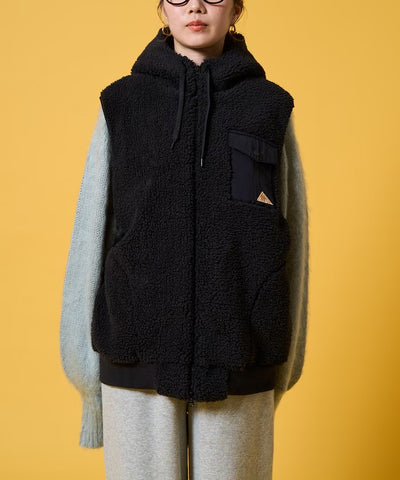 KELTY × FREAK'S STORE / 女裝 刷毛絨連帽背心（日本聯名限定）