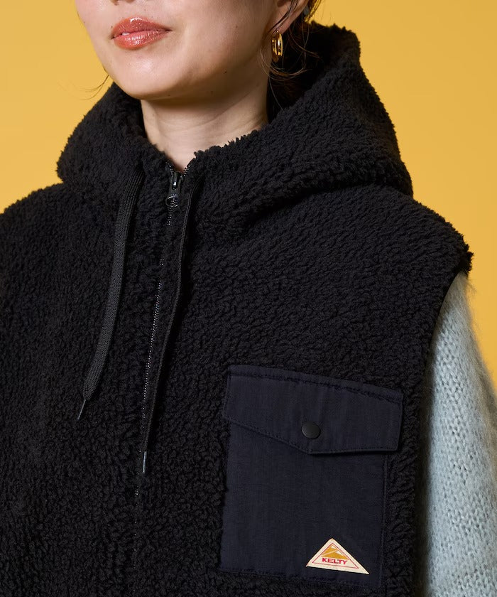 KELTY × FREAK'S STORE / 女裝 刷毛絨連帽背心（日本聯名限定）