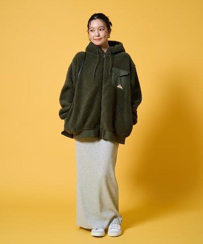 KELTY × FREAK'S STORE / 女裝 刷毛絨 連帽中長大衣外套（日本聯名限定）