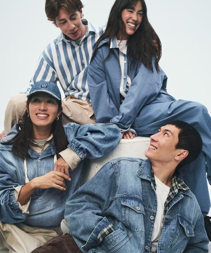 GAP × FREAK'S STORE / 丹寧半拉鍊套頭外套（日本聯名限定）