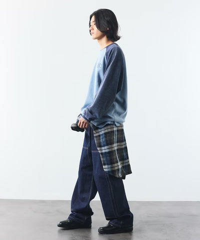 NAUTICA / NYC印花刺繡 拉克蘭袖 華夫格 長袖T恤
