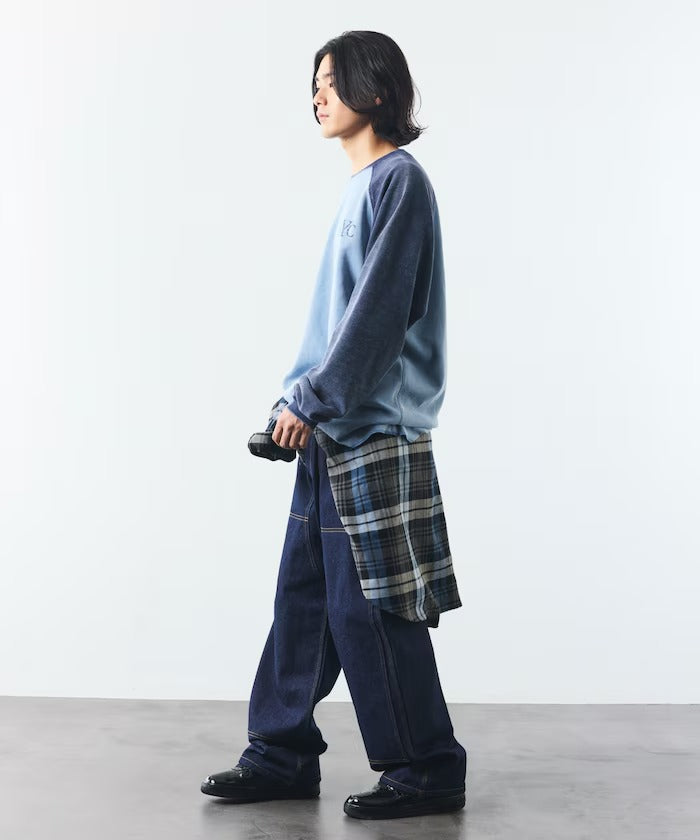 NAUTICA / NYC印花刺繡 拉克蘭袖 華夫格 長袖T恤