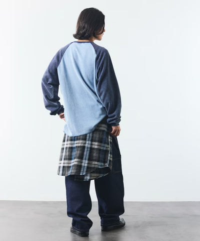 NAUTICA / NYC印花刺繡 拉克蘭袖 華夫格 長袖T恤
