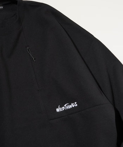 WILD THINGS × FREAK'S STORE / 小標 拉鍊口袋 圓領衫（日本聯名限定）