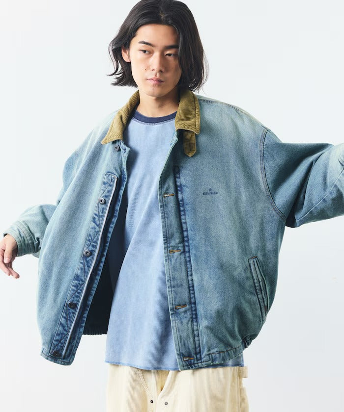 NAUTICA / 復古鋪棉燈芯絨領丹寧工裝外套