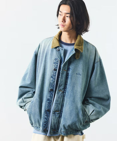 NAUTICA / 復古鋪棉燈芯絨領丹寧工裝外套