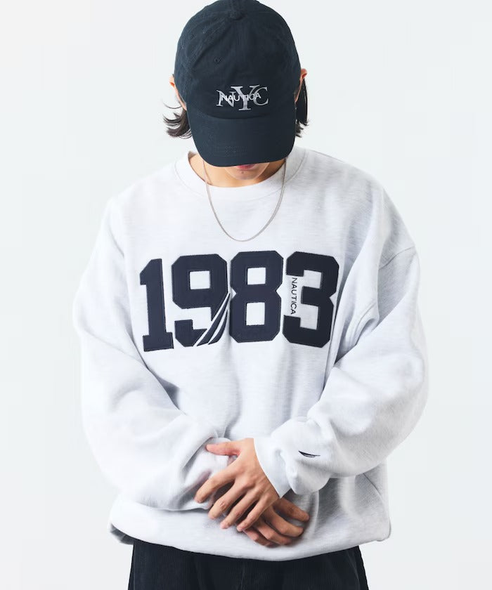 NAUTICA / 寬鬆刺繡貼布LOGO 圓領衫
