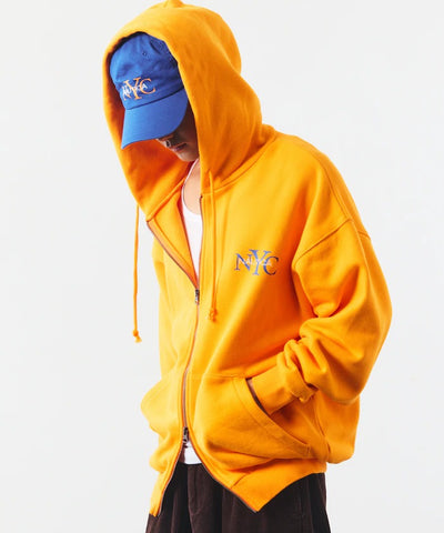 NAUTICA / NYC印花刺繡連帽拉鍊外套