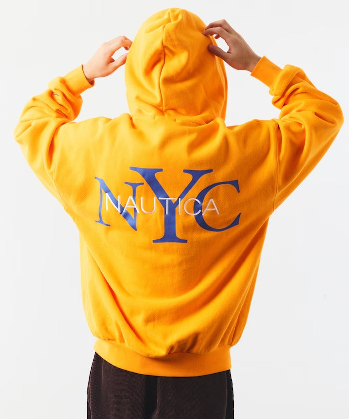 NAUTICA / NYC印花刺繡連帽拉鍊外套