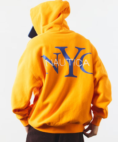 NAUTICA / NYC印花刺繡連帽拉鍊外套