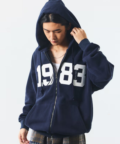 NAUTICA / 寬鬆刺繡貼布LOGO拉鍊 連帽外套