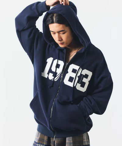 NAUTICA / 寬鬆刺繡貼布LOGO拉鍊 連帽外套