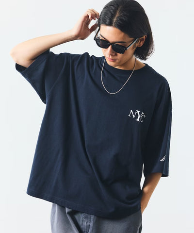 NAUTICA / NYC 印花刺繡圓領T恤