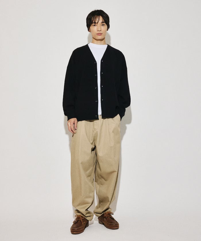 FREAK'S STORE / 撞色V領假兩件針織開襟衫