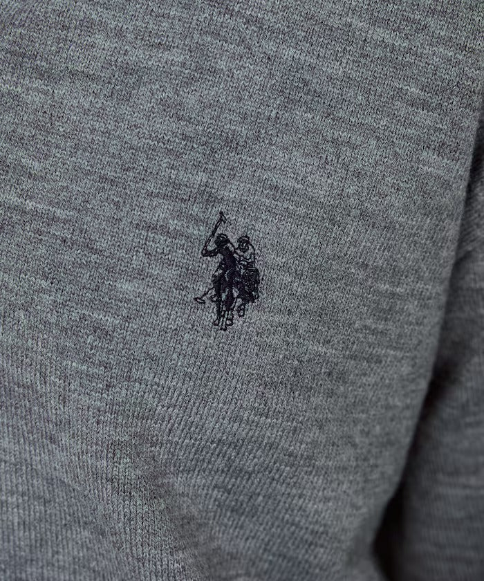 U.S. POLO ASSN. × PUBLUX / 刺繡半拉鍊針織衫（日本聯名限定）