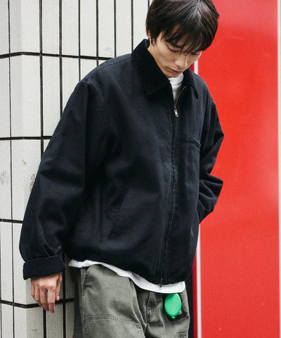 FREAK'S STORE／燈芯絨 拼接 鋪棉短版外套