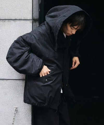 FREAK'S STORE / M65短版連帽軍裝大衣外套（毛絨連帽）