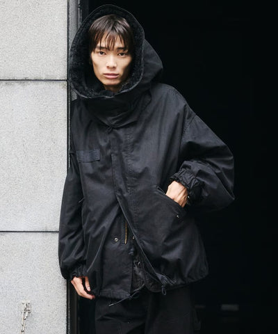 FREAK'S STORE / M65短版連帽軍裝大衣外套（毛絨連帽）