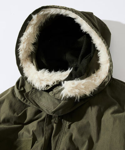 FREAK'S STORE / M65短版連帽軍裝大衣外套（毛絨連帽）