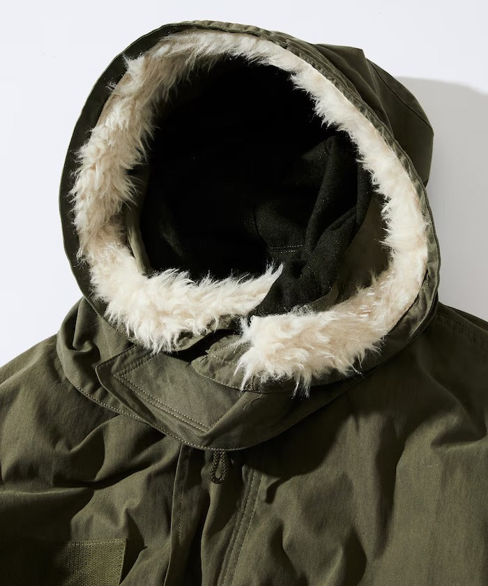FREAK'S STORE / M65短版連帽軍裝大衣外套（毛絨連帽）