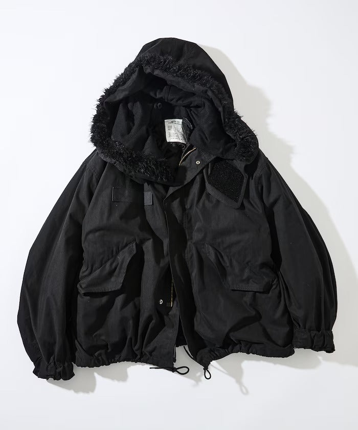 FREAK'S STORE / M65短版連帽軍裝大衣外套（毛絨連帽）