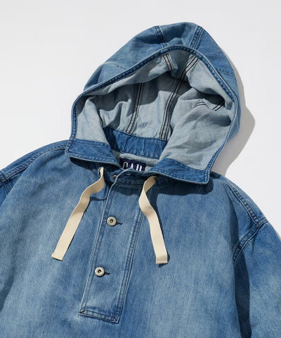 GAP × FREAK'S STORE / 丹寧半拉鍊套頭外套（日本聯名限定）