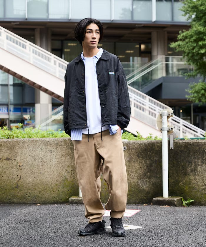 FREAK'S STORE / 標誌尼龍教練外套（抽繩下擺）