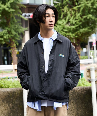 FREAK'S STORE / 標誌尼龍教練外套（抽繩下擺）
