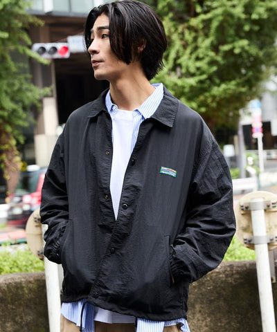 FREAK'S STORE / 標誌尼龍教練外套（抽繩下擺）