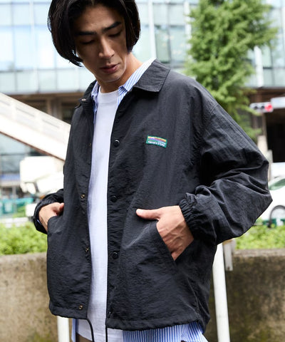 FREAK'S STORE / 標誌尼龍教練外套（抽繩下擺）