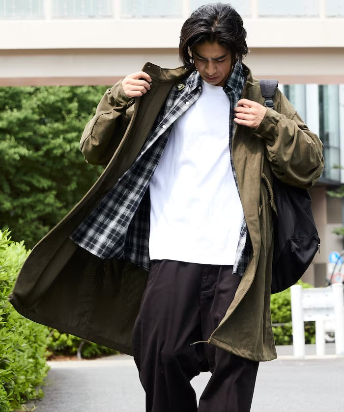 FREAK'S STORE / 燈芯絨 M65軍裝 連帽大衣外套