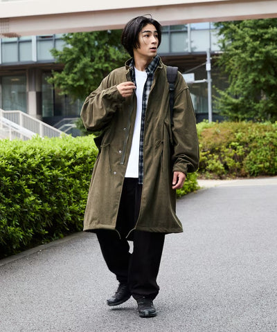 FREAK'S STORE / 燈芯絨 M65軍裝 連帽大衣外套
