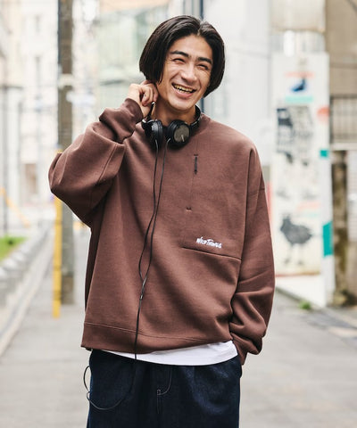 WILD THINGS × FREAK'S STORE / 小標 拉鍊口袋 圓領衫（日本聯名限定）