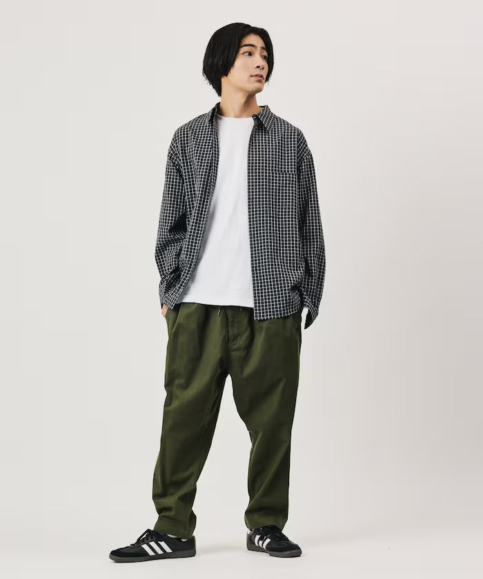 FREAK'S STORE / 棉質斜紋錐形長褲（抽繩腰頭）