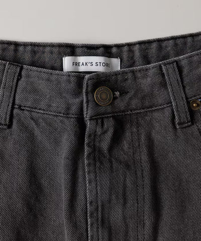 FREAK'S STORE / 寬鬆仿舊弧形牛仔褲