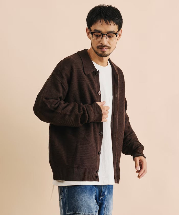 RED KAP × FREAK'S STORE / 粗針羅紋襯衫領針織外套（日本聯名限定）