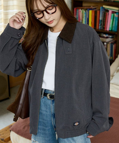Dickies / 燈芯絨領拉鍊工作外套（日本聯名限定）