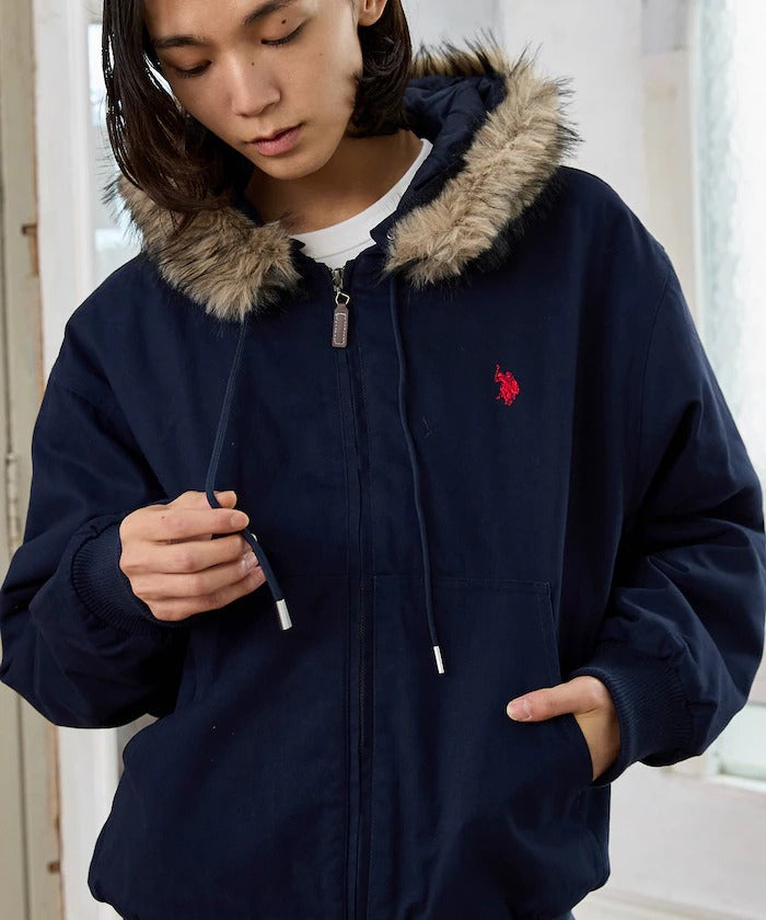 U.S. POLO ASSN. × PUBLUX / 可拆帽 斜紋工裝外套（日本聯名限定）