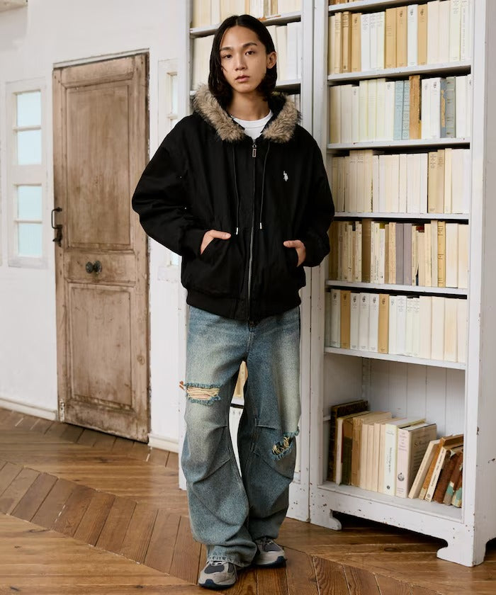 U.S. POLO ASSN. × PUBLUX / 可拆帽 斜紋工裝外套（日本聯名限定）