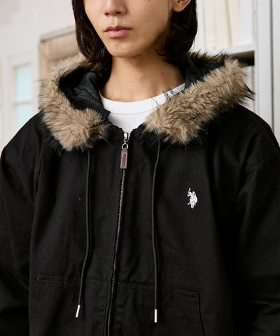 U.S. POLO ASSN. × PUBLUX / 可拆帽 斜紋工裝外套（日本聯名限定）