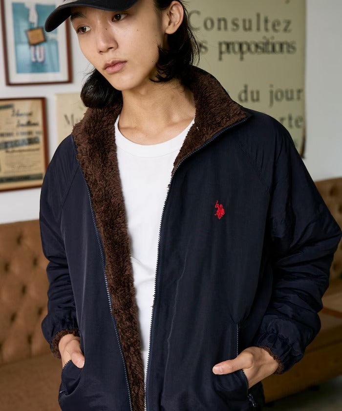 U.S. POLO ASSN. × PUBLUX / 2WAY尼龍刷毛雙面穿外套（日本聯名限定）