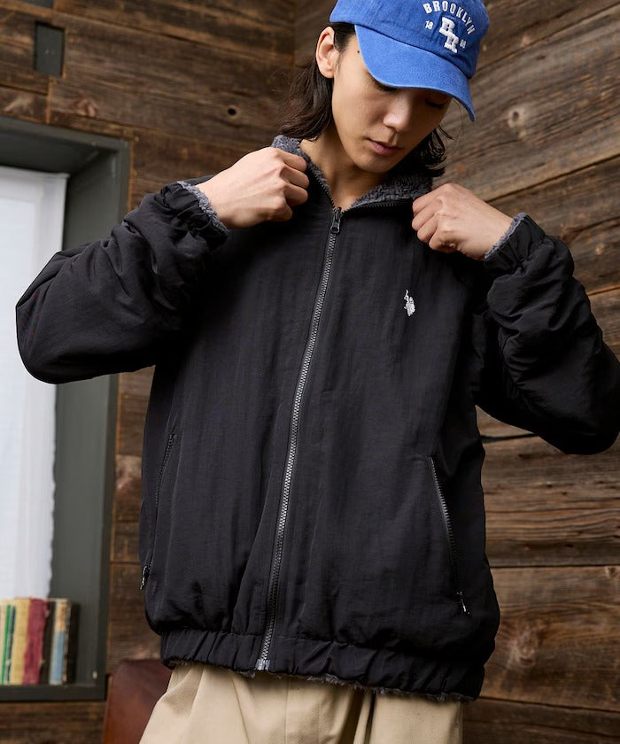 U.S. POLO ASSN. × PUBLUX / 2WAY尼龍刷毛雙面穿外套（日本聯名限定）
