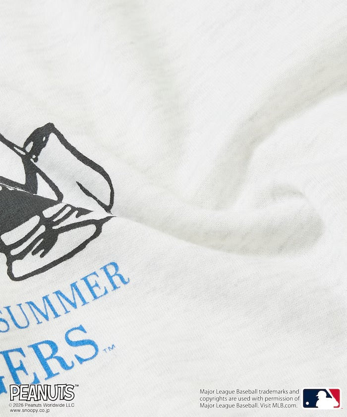 PEANUTS × MLB × FREAK'S STORE / 道奇隊背印大廓形 圓領衫（日本聯名限定）