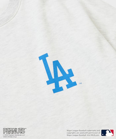 PEANUTS × MLB × FREAK'S STORE / 道奇隊背印大廓形 圓領衫（日本聯名限定）