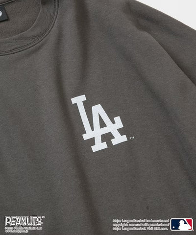 PEANUTS × MLB × FREAK'S STORE / 道奇隊背印大廓形 圓領衫（日本聯名限定）