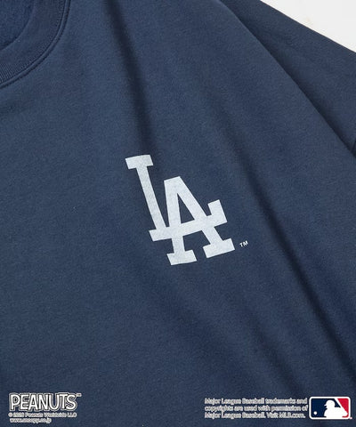 PEANUTS × MLB × FREAK'S STORE / 道奇隊背印大廓形 圓領衫（日本聯名限定）