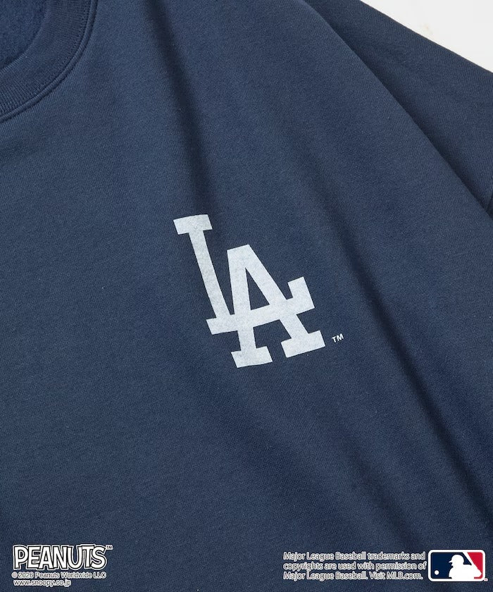 PEANUTS × MLB × FREAK'S STORE / 道奇隊背印大廓形 圓領衫（日本聯名限定）