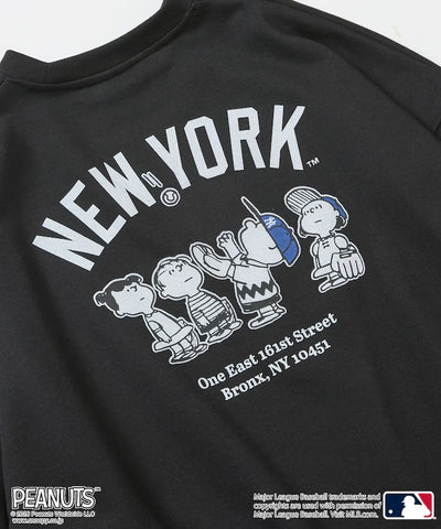 PEANUTS × MLB × FREAK'S STORE / 洋基隊背印大廓形 圓領衫（日本聯名限定）