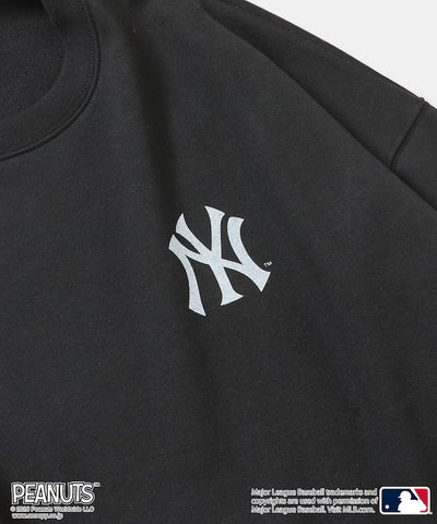PEANUTS × MLB × FREAK'S STORE / 洋基隊背印大廓形 圓領衫（日本聯名限定）